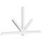 Ekena Millwork Kennewick Architectural Grade PVC Gable Bracket, 108"W x 49 1/2"H x 4"D x 4"F, 11/12 Pitch GBP108X50X0404KEN00 - alternate 1